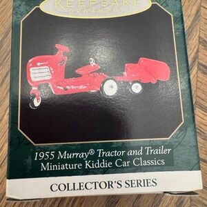 Hallmark Red Murray Tractor and Trailer Ornament
